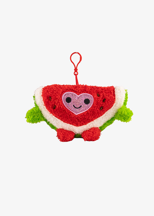 Llavero de peluche para San Valentín en color rosa y verde. Peluches de novedad 