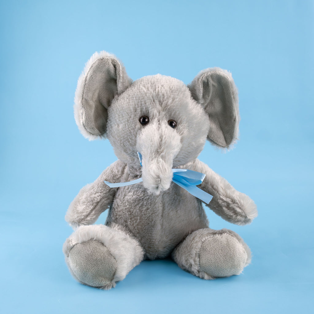 Elefante de peluche gris calidad premium ultra suave y abrazable. 