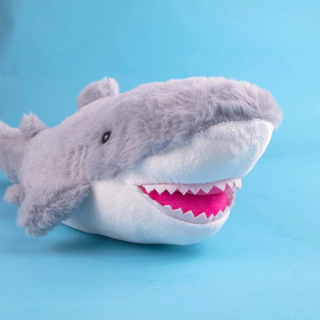 Tiburón de peluche Ocean en color gris 40 cm, peluches marinos para eventos y decoraciones