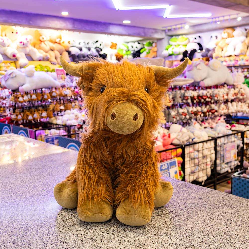 Toro de peluche Bruno 40 cm. Peluche de toro color café con cuernos , extra suave