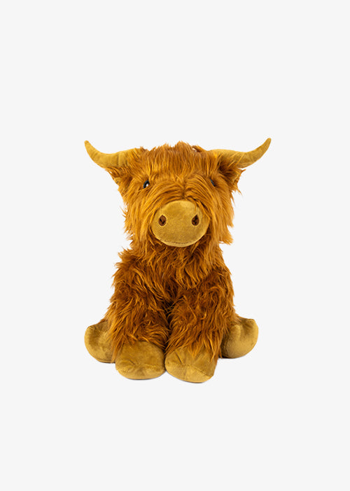 Toro de peluche Bruno 40 cm. Peluche de toro color café con cuernos , extra suave