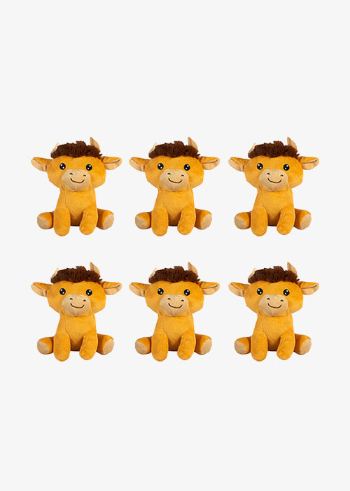 Set de 6 Piezas Toro de peluche Taurito 18 cm - Pelucheria
Toro con cuernos en color café 