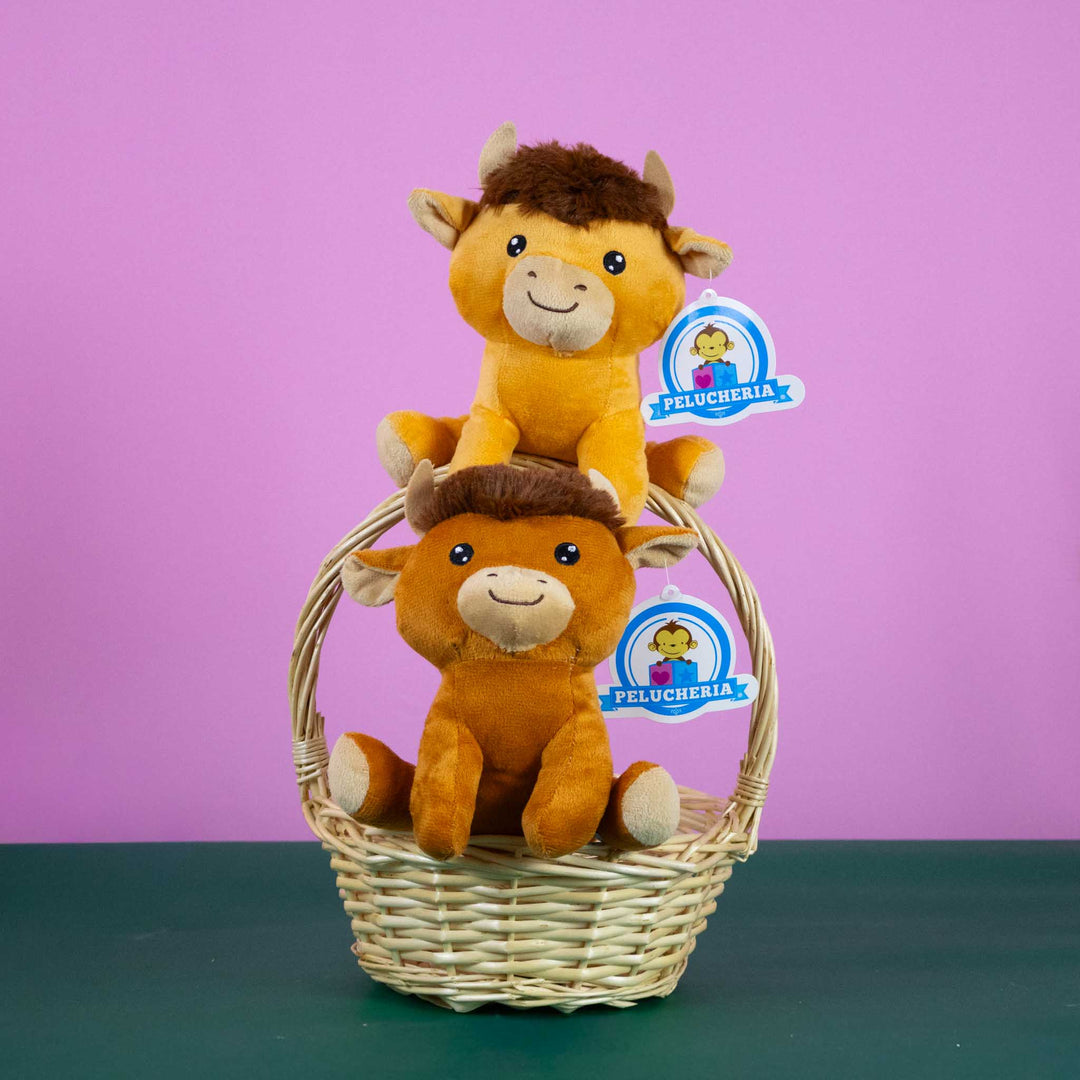 Set de 6 Piezas Toro de peluche Taurito 18 cm - Pelucheria
Toro con cuernos en color café 