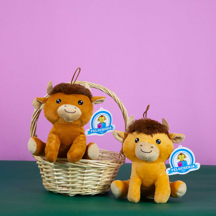 Set de 6 Piezas Toro de peluche Taurito 18 cm - Pelucheria
Toro con cuernos en color café 