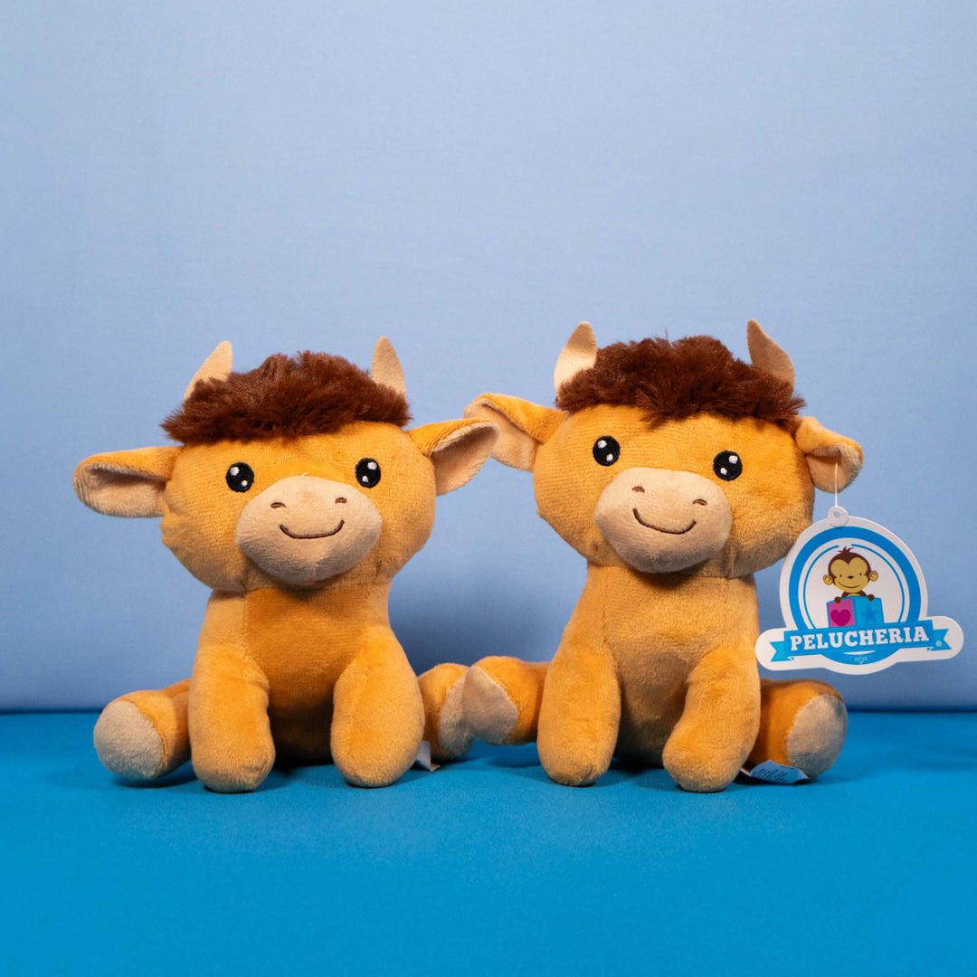 Set de 6 Piezas Toro de peluche Taurito 18 cm - Pelucheria
Toro con cuernos en color café 