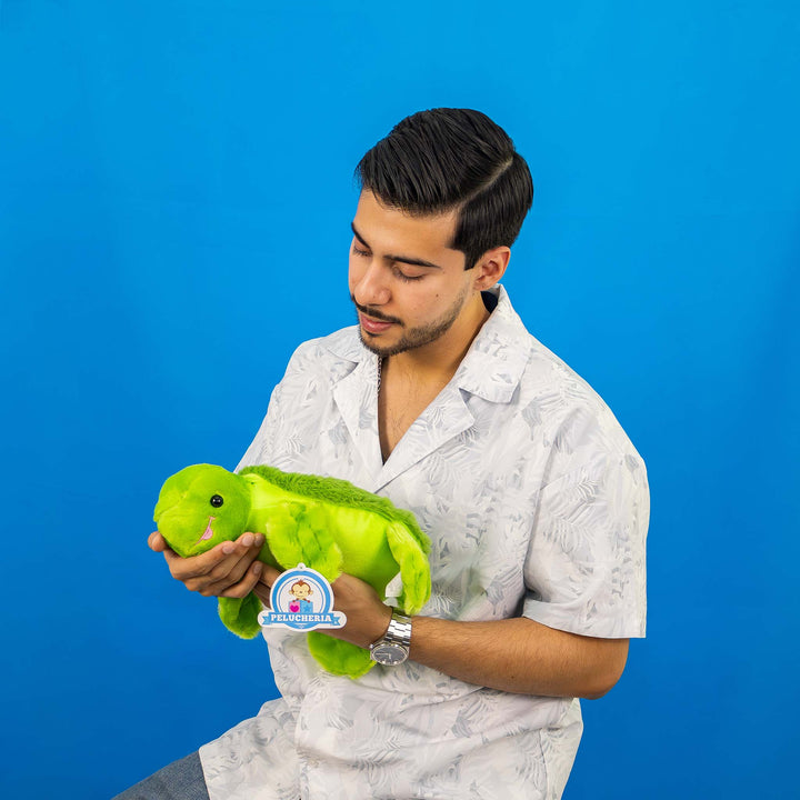 Tortuga de peluche Ocean 31 cm, color verde con detalles increíbles 