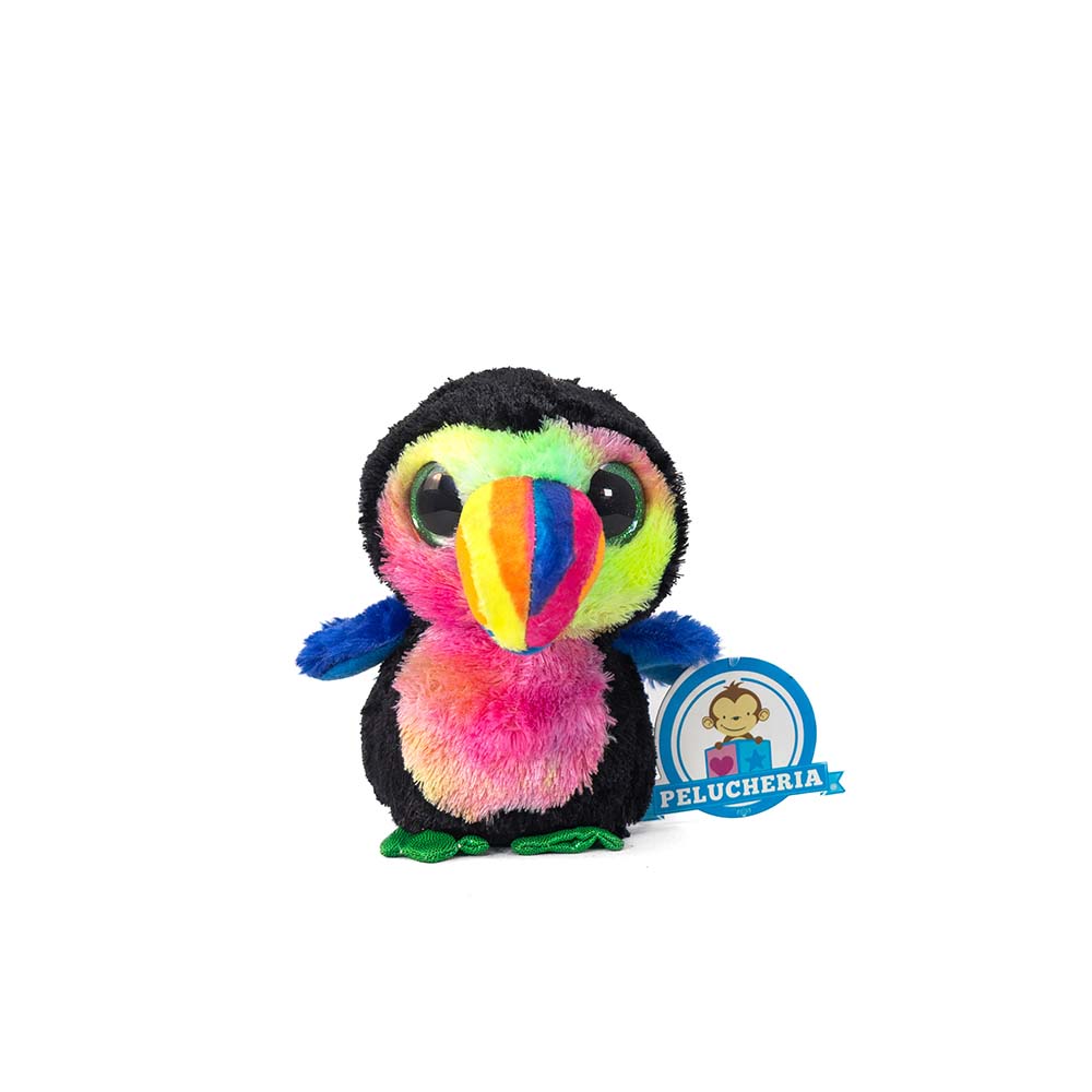 Tucán de peluche Titi 15 cm. Detalles brillantes como colores y ojos. 