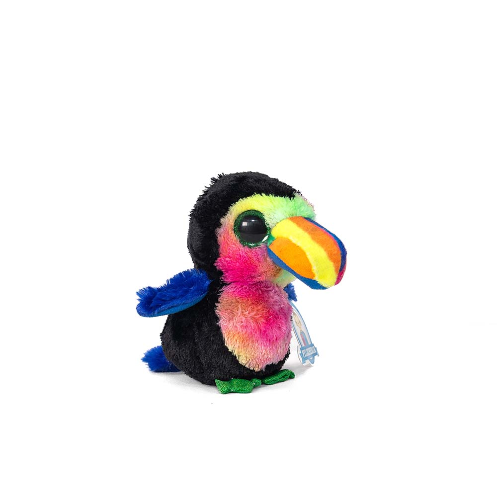 Tucán de peluche Titi 15 cm. Detalles brillantes como colores y ojos. 