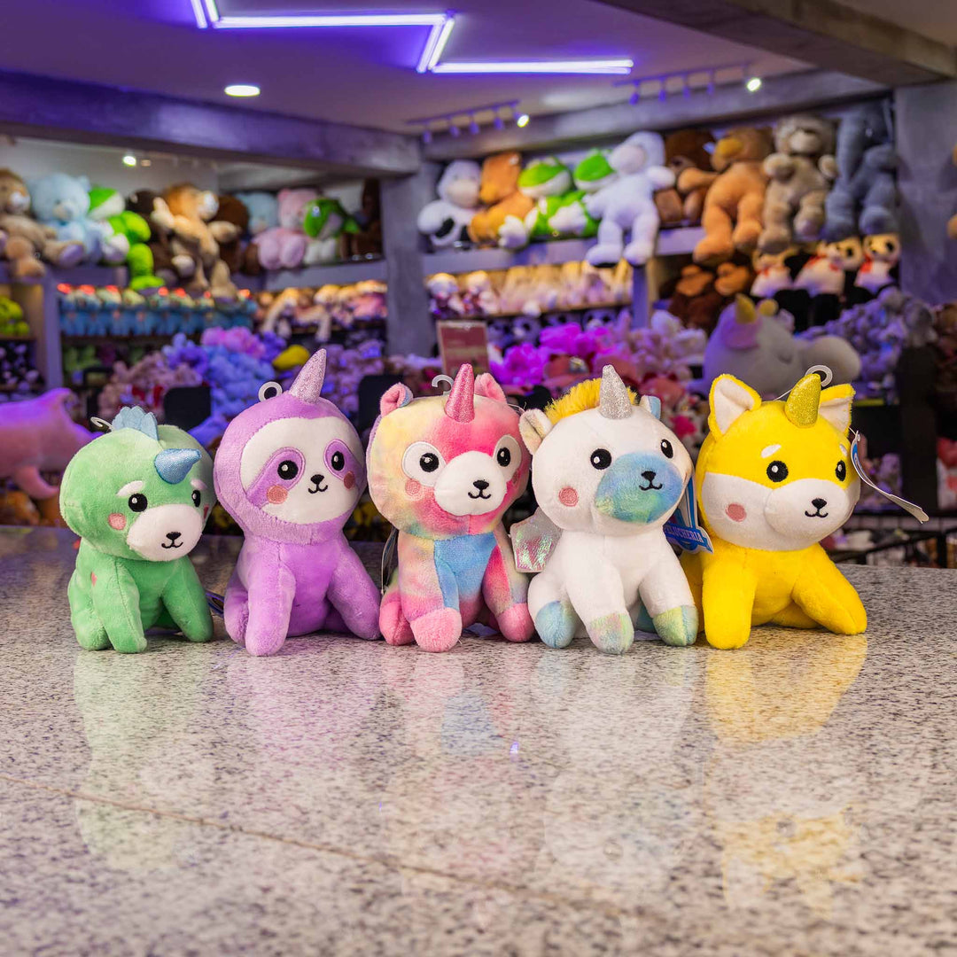 Set de 6 Piezas Unicornio de peluche Kawaii 13 cm - Pelucheria