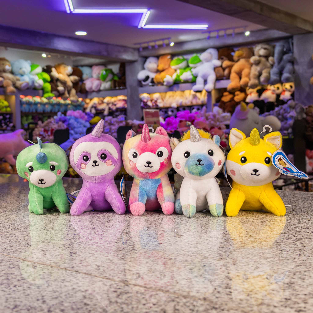 Unicornios minis de peluche, ideales para maquinas caza muñecos. Peluches al mayoreo