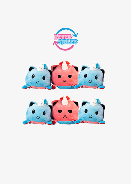 unicornios de peluche reversibles en colores surtidos. Peluches de novedad y de moda