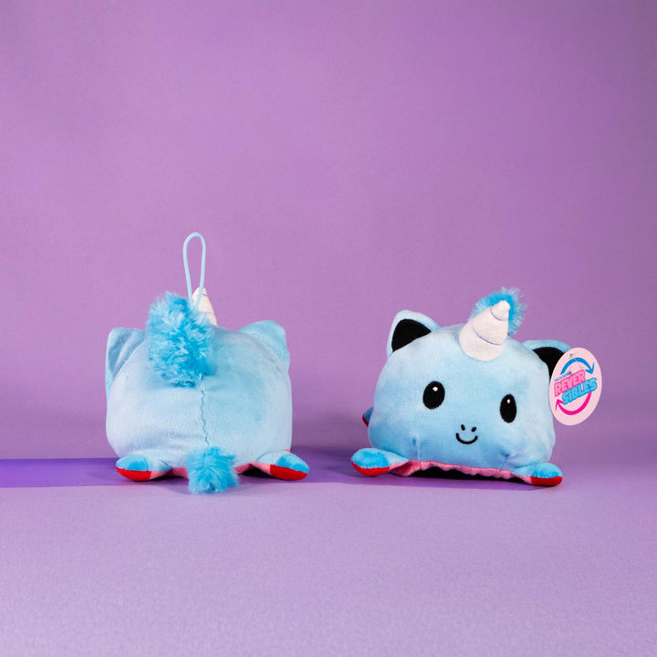 unicornios de peluche reversibles en colores surtidos. Peluches de novedad y de moda