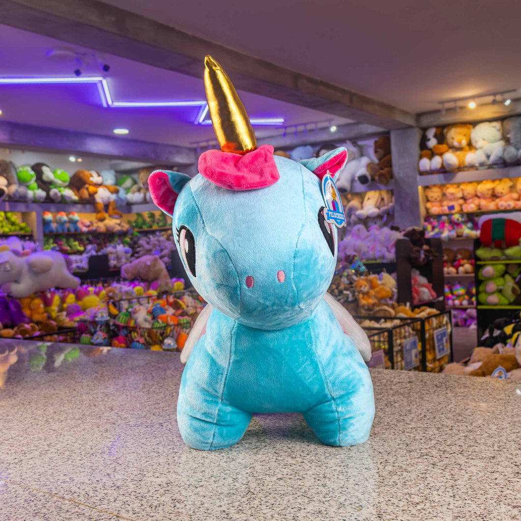 Unicornio de peluche, regalo ideal para niñas y niños. Colores y detalles tiernos