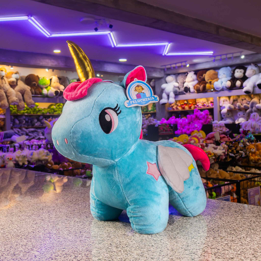 Unicornio de peluche, regalo ideal para niñas y niños. Colores y detalles tiernos