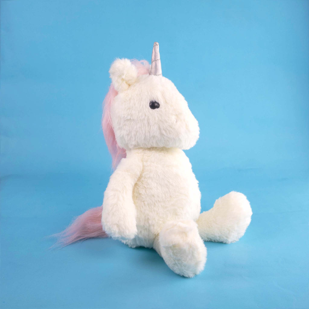 Unicornio de peluche, ideal para eventos, baby shower, centros de mesas o para regalos. 