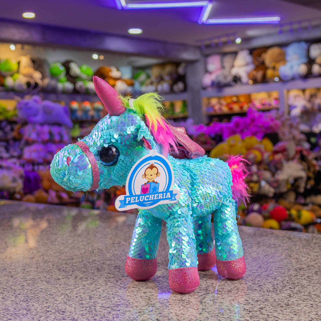 Unicornios de peluche al mayoreo diferentes colores y modelos. Ideal para tiendas de regalo