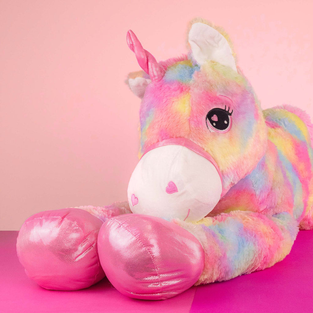 Unicornio de peluche gigante 120 cm - Pelucheria