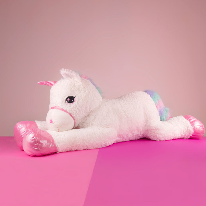 Unicornio de peluche gigante 120 cm - Pelucheria