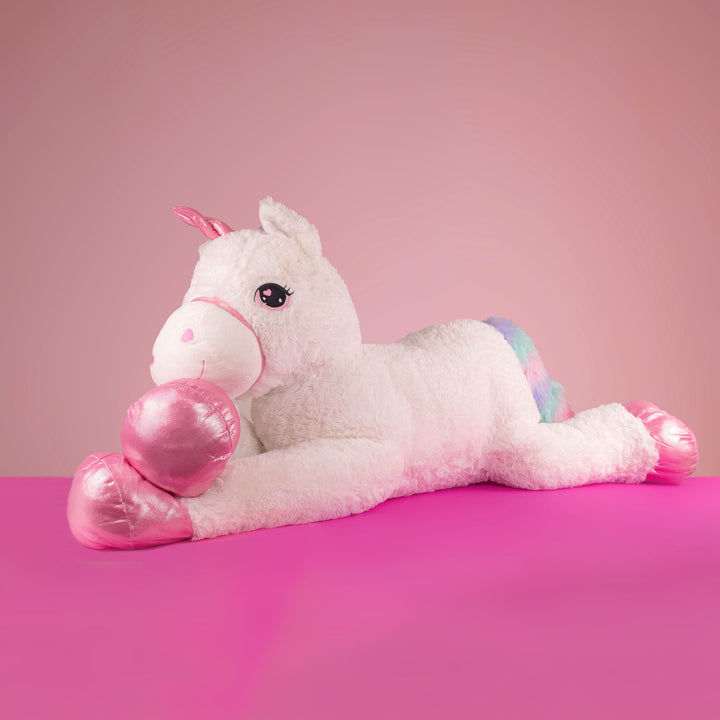 Unicornio de peluche gigante 120 cm - Pelucheria