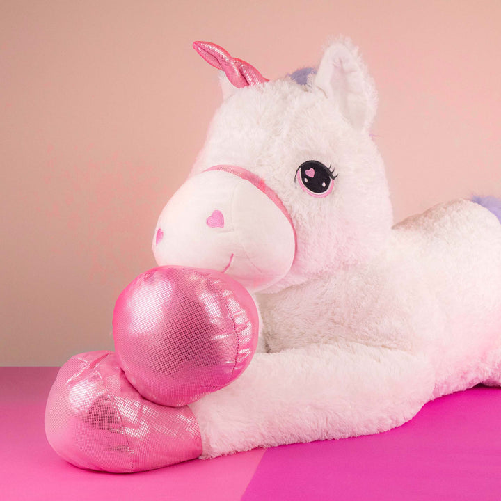 Unicornio de peluche gigante 120 cm - Pelucheria