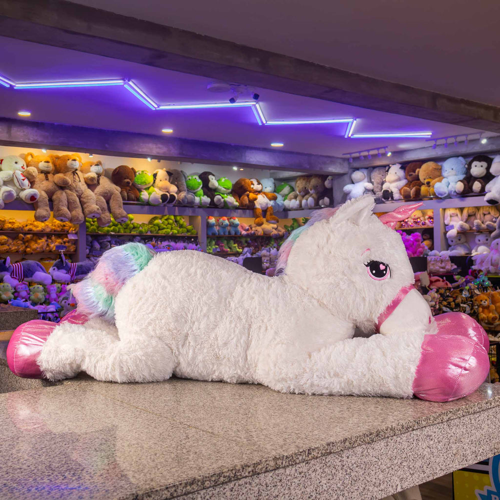 Unicornio de peluche gigante 120 cm - Pelucheria