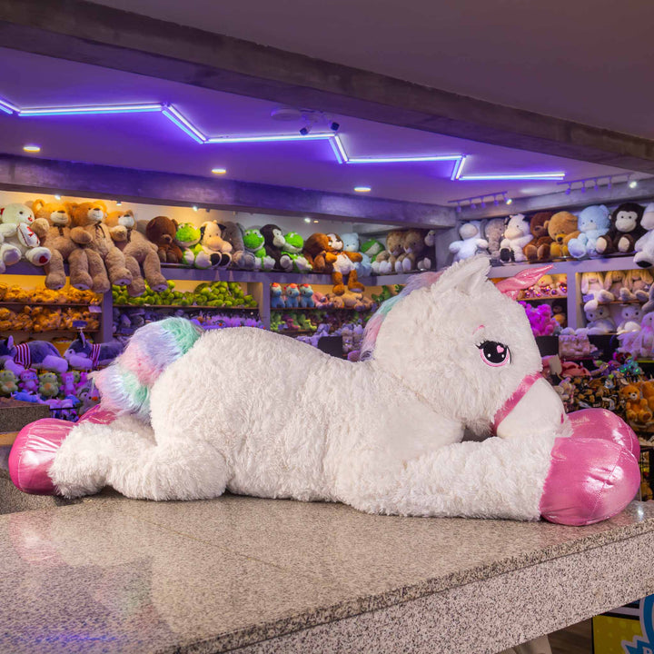 Unicornio de peluche gigante 120 cm - Pelucheria