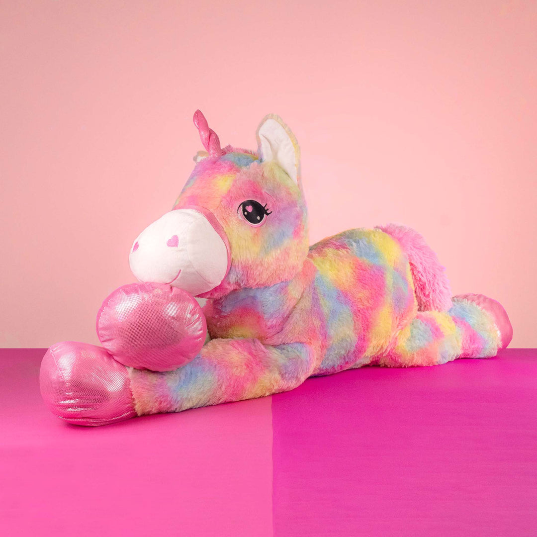Unicornio de peluche gigante 120 cm - Pelucheria