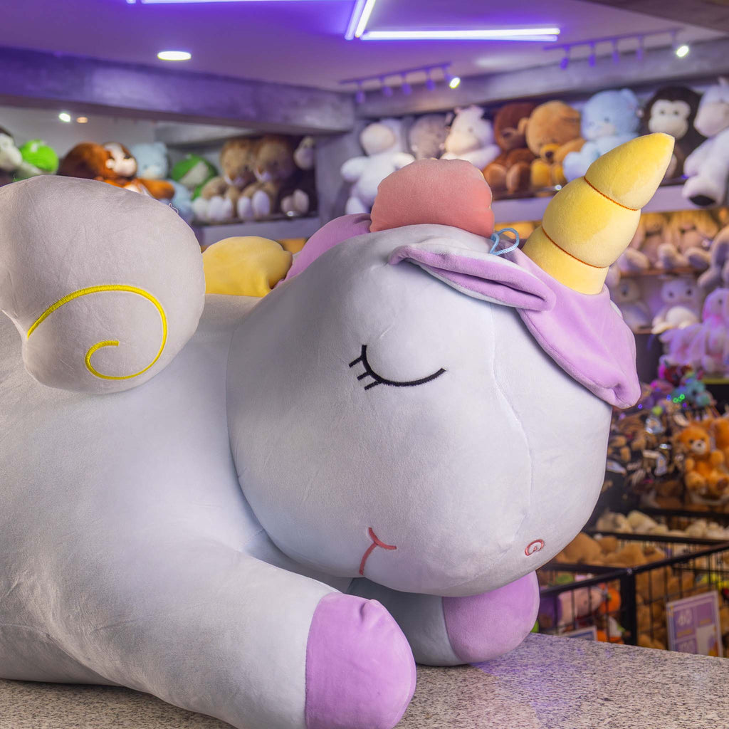 Unicornio de peluche gigante, ideal para tienda de regalo, mayoristas y distribuidores 