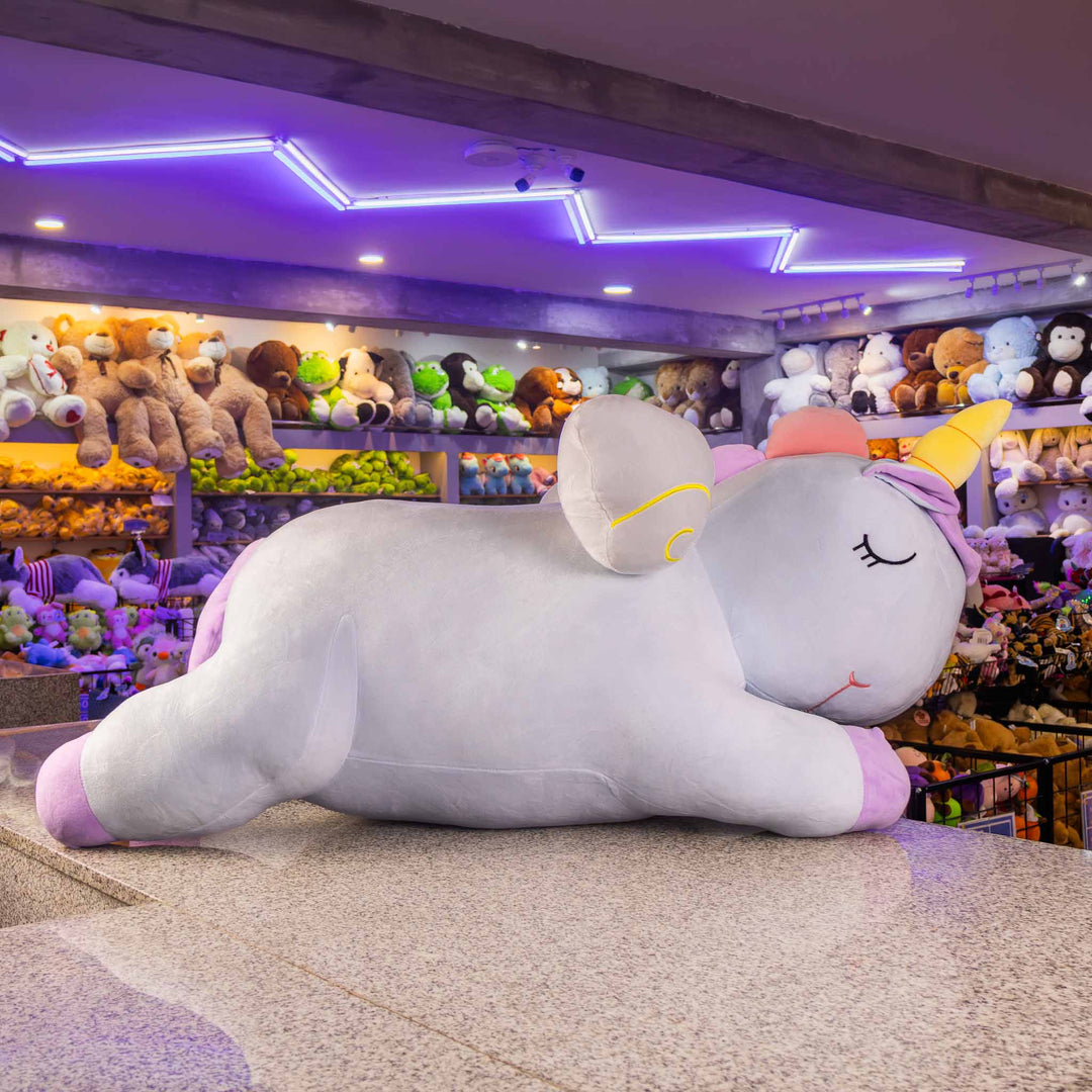 Unicornio de peluche gigante 100 cm - Pelucheria