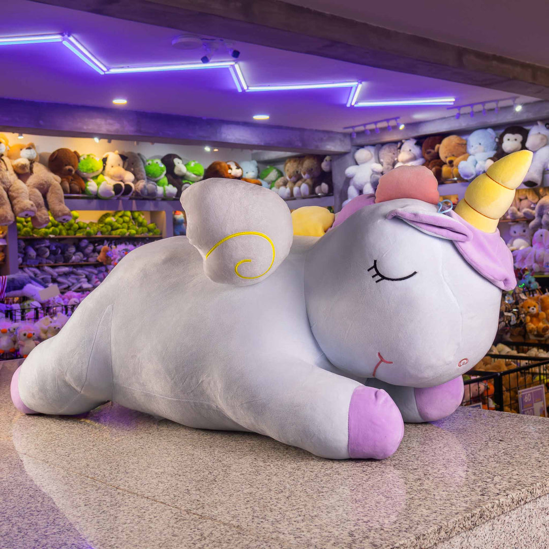 Unicornio de peluche gigante 100 cm - Pelucheria
