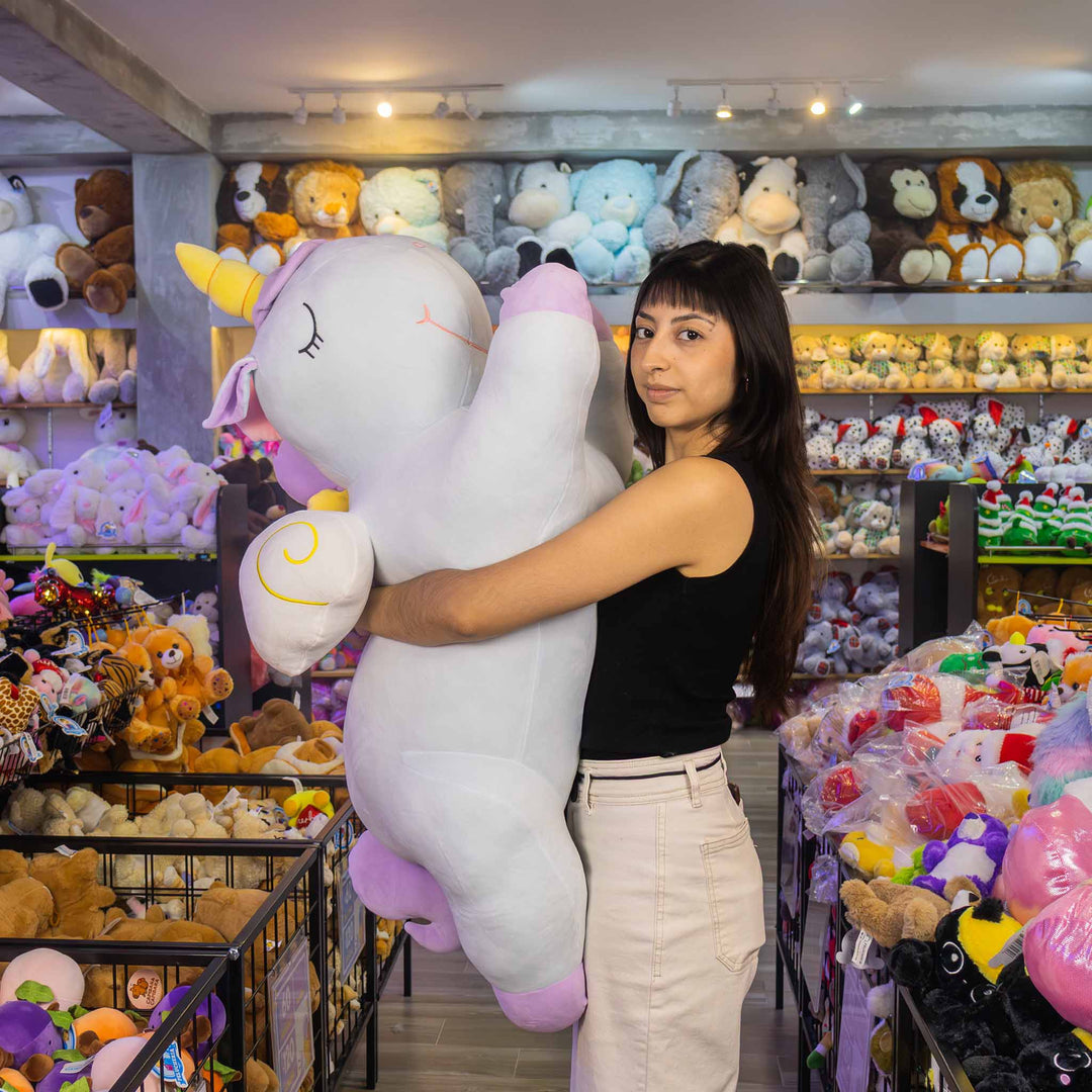Unicornio de peluche gigante 100 cm - Pelucheria