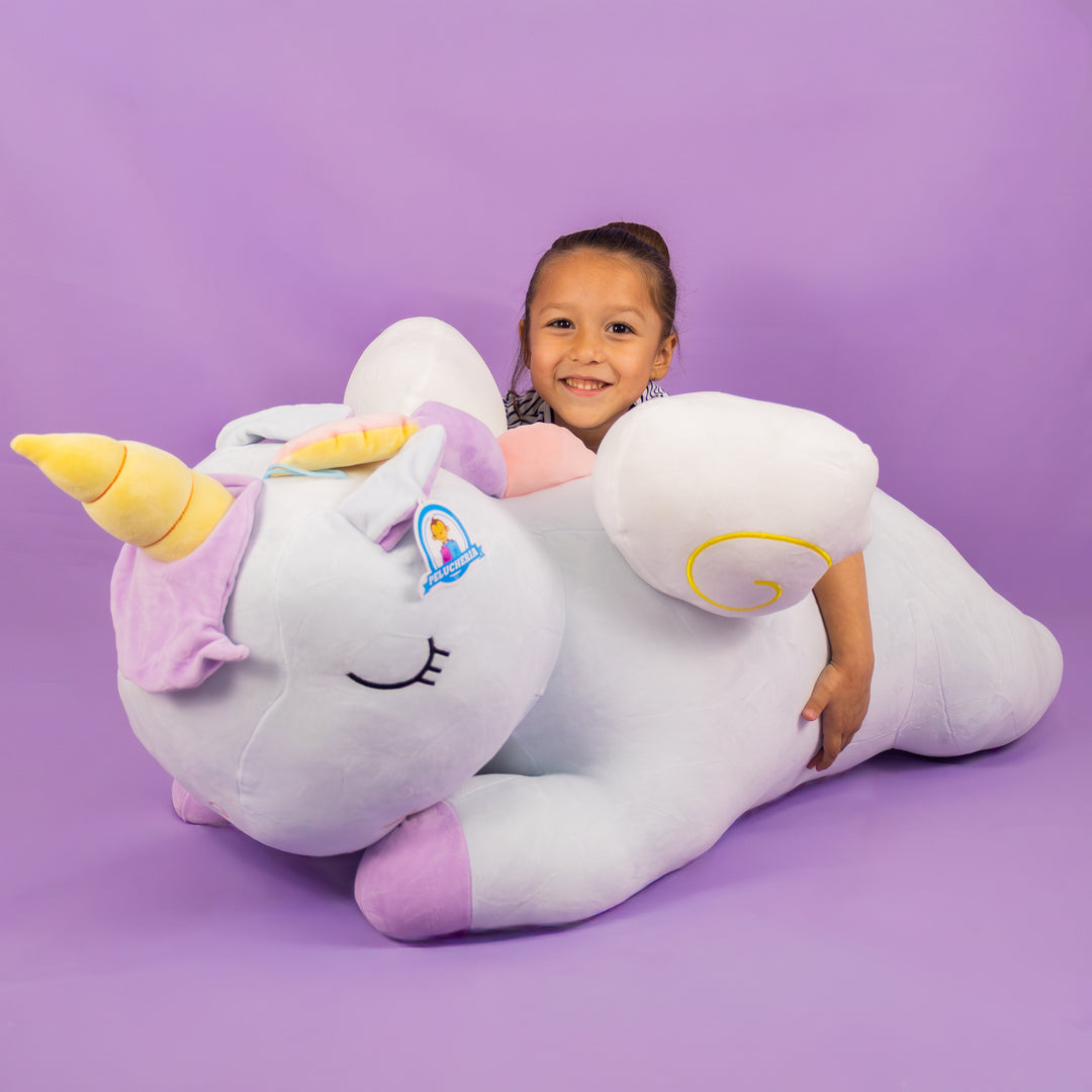 Unicornio de peluche gigante 100 cm - Pelucheria