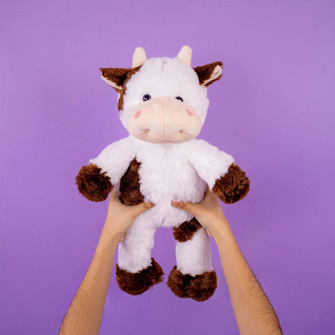 Vaca de peluche al mayoreo. Peluches para distribuidores, tiendas de regalo, decoración de eventos, coleccionistas. 