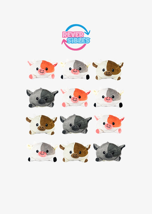 vaca de peluche reversibles en colores surtidos. Peluches de novedad y de moda