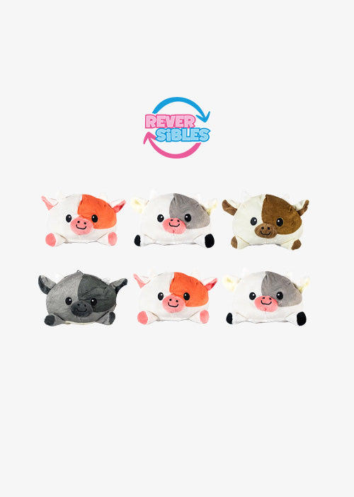 vaca de peluche reversibles en colores surtidos. Peluches de novedad y de moda