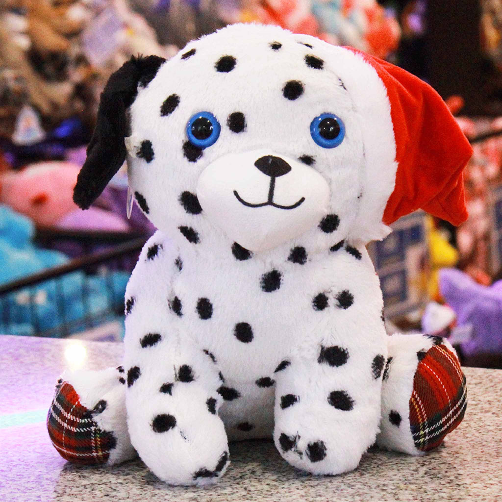 Perrito de peluche de navidad calidad premium ultra suave y abrazable, ideal para las fiestas navideñas.