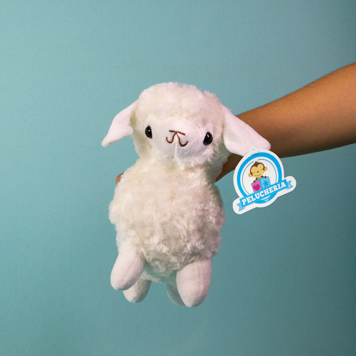 Set de 12 piezas de peluche blanca 23 cm