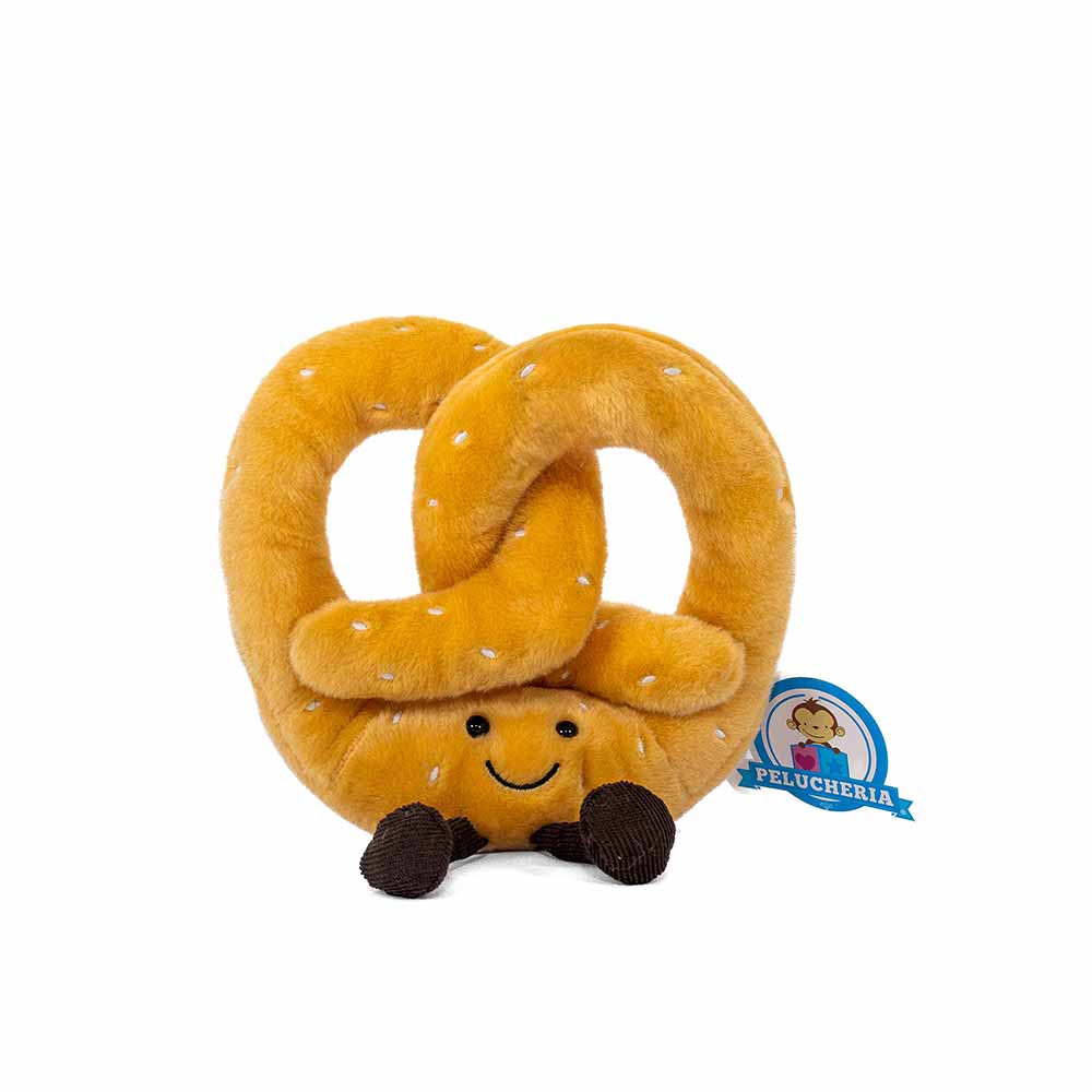 Pretzel de peluche 22 cm, peluche de comida perfecto para regalar, decorar o coleccionar