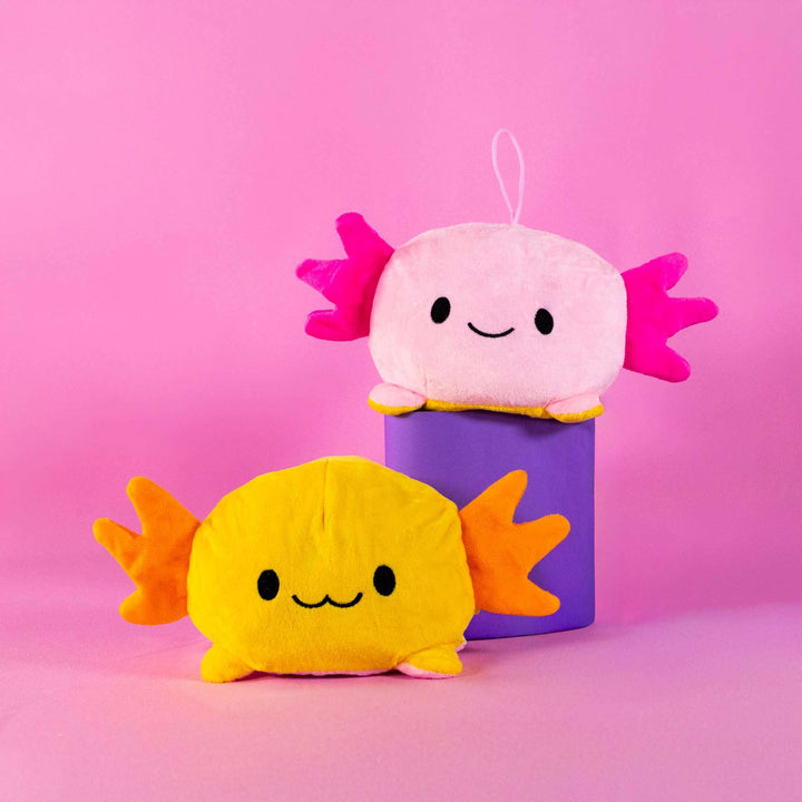 Set de 12 piezas Ajolote de peluche reversible 20 cm