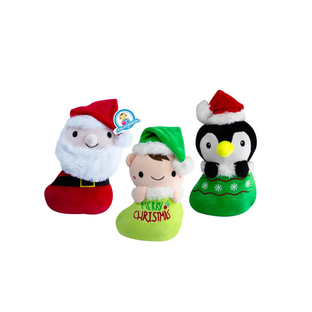 Set de 3 Piezas Xmas Botín de peluche 25 cm