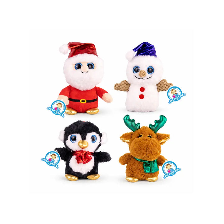 Set de 4 Piezas Navidad Ojones de peluche 18 cm