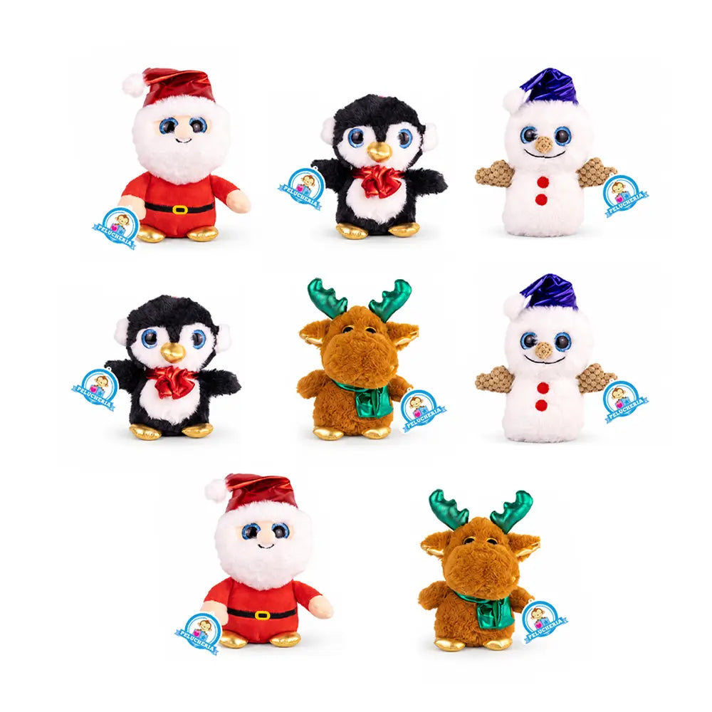 Set de 8 Piezas Ojones de peluche Navidad 18 cm