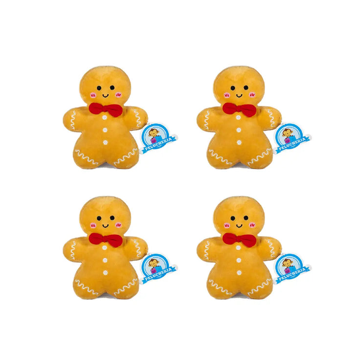 Set de 4 Piezas Navidad Galleta Jengibre de peluche 19 cm