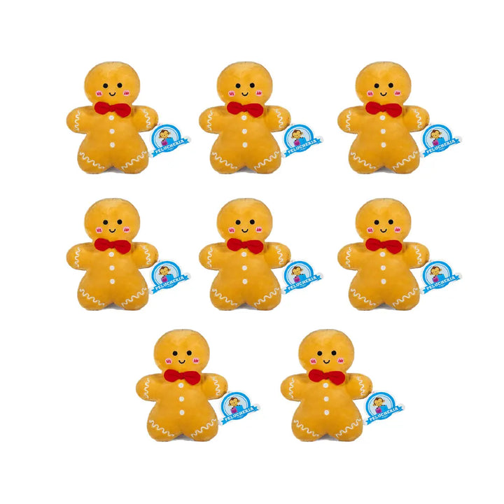 Set de 8 Piezas Galleta Jengibre de peluche Navidad 19 cm