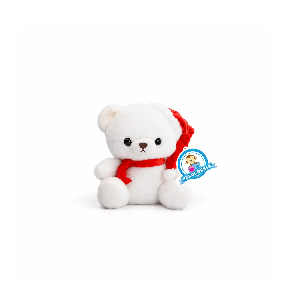 Oso de peluche Bubu blanco Navidad  23 cm