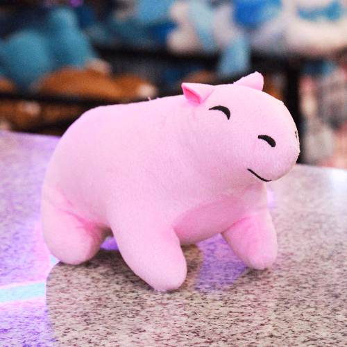 capibara rosa de peluche S070-3