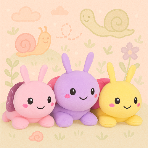 caracol kawaii de peluche