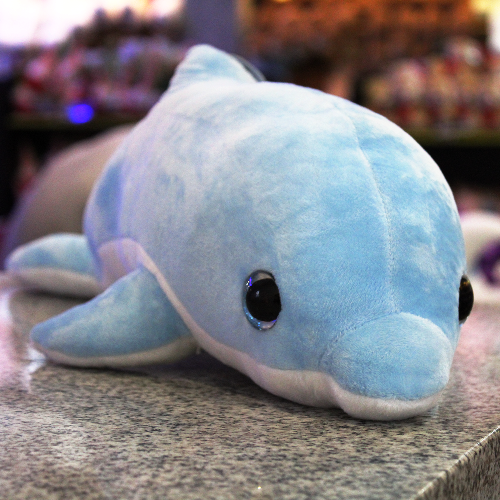 delfín chico azul de peluche S036-1