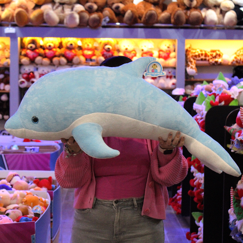 delfin grande azul de peluche S039-3