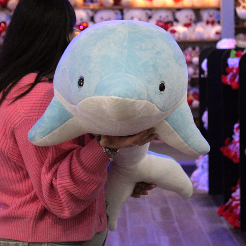 delfin grande azul de peluche S039-4
